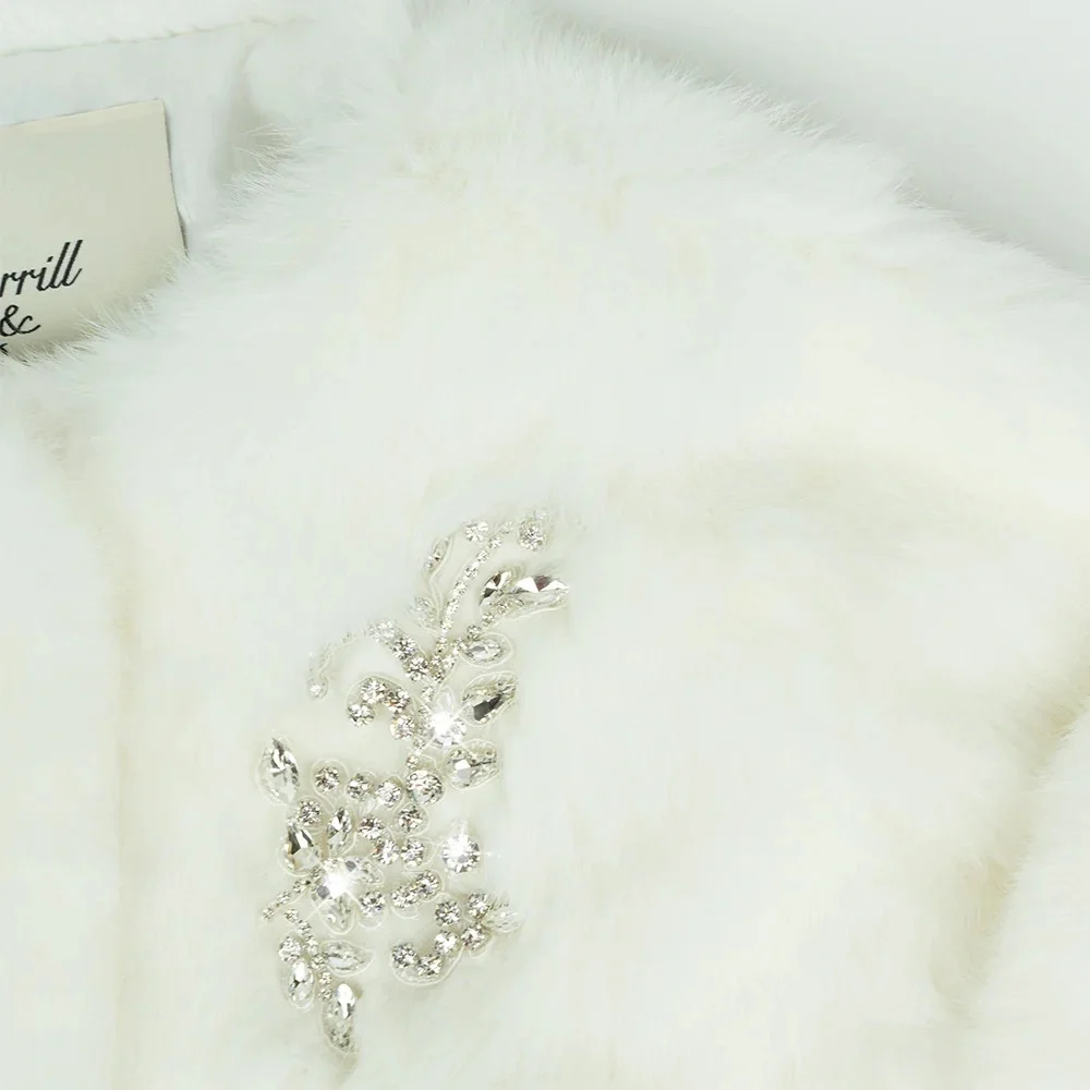 184. NWT WOMENS SHERRILL & BROS. PHOEBE M GENUINE RABBIT FUR JACKET - Picture 3 of 5
